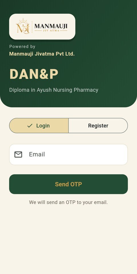 DAN&P login screen