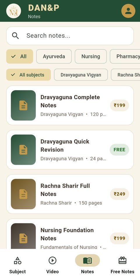 DAN&P notes marketplace